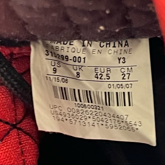 Air Jordan OG XX2 22 Size 9 Black Varsity Red Metallic Silver OG - Picture 10 of 16